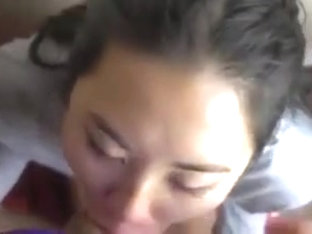 Junior Asian College Girl Gives A Face Fucking Blowjob