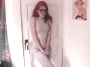 Redhead College Girl Pees Her Tight Pants After Waiting Too Long