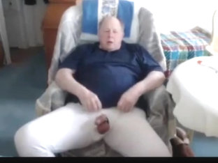 Grandpa cum on webcam 2