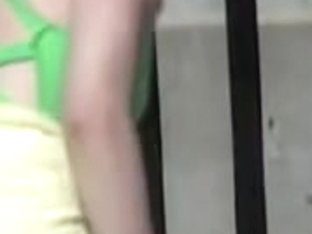 Candid Tits Of Amateur Bimbo Under The Green Swimsuit 03j