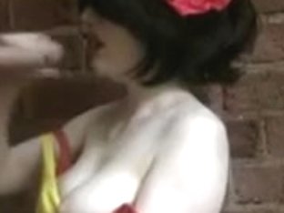 Sexy Wife blows her man and he cums on her big milk shakes