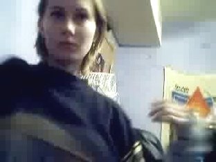 Non-professional Blondie On Webcam