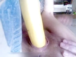 Rubbing My Cunt With A Sweet Banana