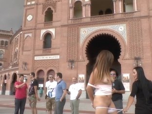 Saucy Spanish Slut Dragged Around The Streets Of Madrid