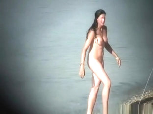 Long Black Hair Nudist Woman