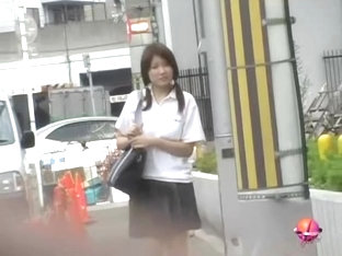 Public sharking video of stunning oriental cutie in the streets