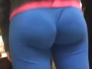 Phat Plump Ass In Blue Tights