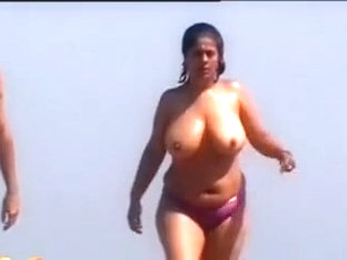 Chubby Woman Demonstrates Her Gigantic Jugs