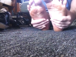 Stripping off my sweaty shoes and socks