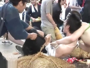 Japanese Buddies are Force Stripped Naked in Public