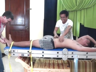 Straight Asian Twink Leonard Bouned and Tickled