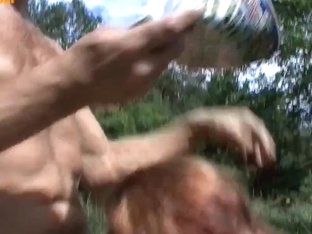 Pregant dilettante oral-job and fucking - Outdoor