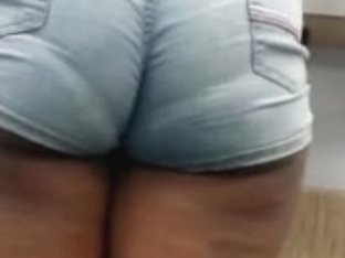 Thick Cheeks In Jean Shorts