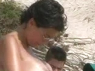 Large Breasts Mother I'd Like To Fuck Lotionong On Beach Bvr