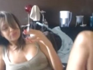 Dirty Busty Latina Smokes On A Webcam