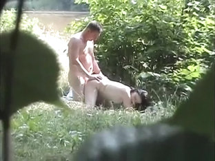 Naturist Couple Spied In The Nature Fucking