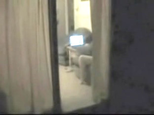 Window spy cam shoots girl masturbating before comp