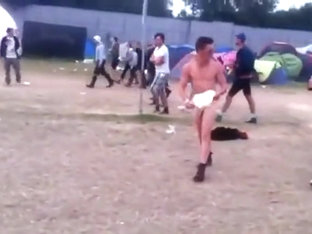 Tripping and dancing naked at a festival