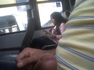 Man Strokes His Penis In The Bus