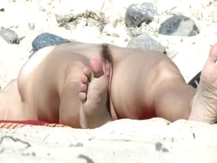 Naked Hairy Pussy on the Beach