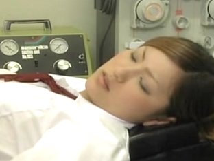 Fucking in the clinic . hot Japanese tramp and her gyno