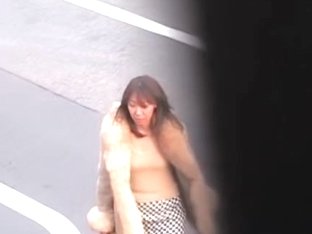 Filming Her Ass Getting Skirt Sharked From The Balcony