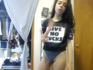 Busty Brunette Amateur Teen Webcam Girl Part 04