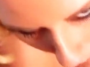 Horny blonde likes suck