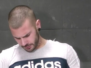 Muscle gay spanking and cumshot