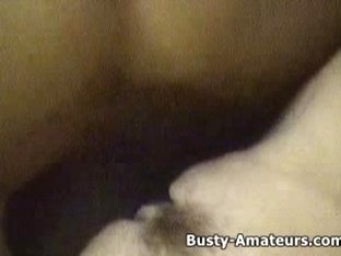 Breasty Sarah riding on her boyfriends weenie