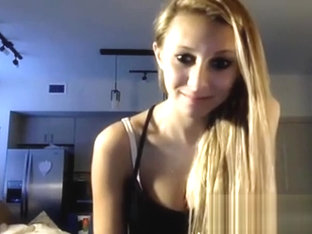 Blonde Beauty Sucks Her Teenage Boyfriend's Cock