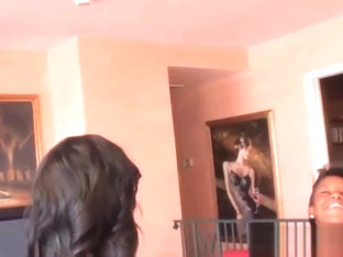 Asley commands a white guy to lick her