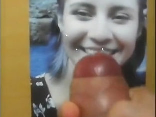 Cumshot on her cute little face - Pmiaito