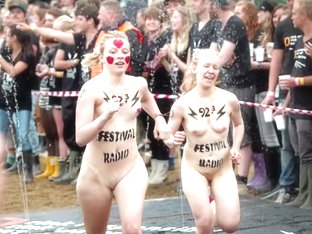 Popular festival with naked mature men and women