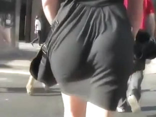 Hot Amateur Booty In A Black Dress