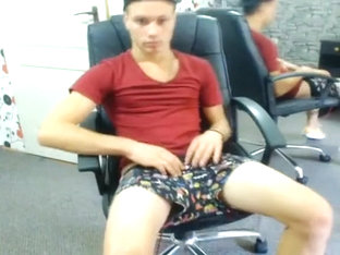 Romanian guy with a vibrating dildo in his ass