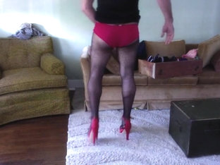 Crossdressed and jerking