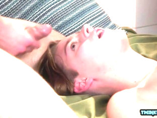 Big dick twinks threesome and facial cum
