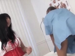 Gorgeous French Nurse In Leather Fucking An Older Guy