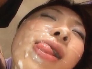 Mitsu Anno Gets Cum On Face From Sucked Tools After Is