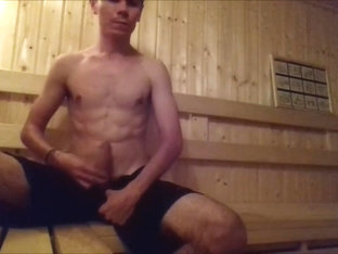 Hot guy in the sauna