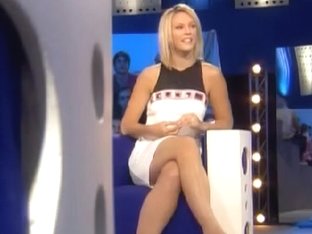 Local Celebrity Panties Up Skirt In A Live Show
