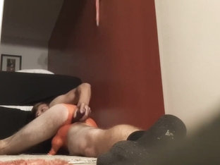 Horny Male Prostate Edging with Huge Dildo