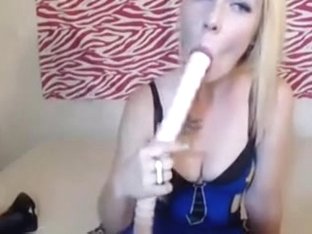 Hot Blonde Gets Nasty With A Homemade Blowjob Toy