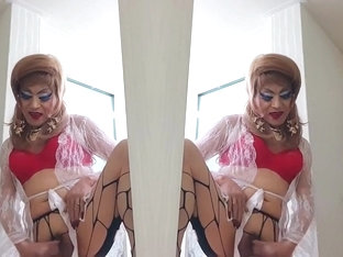 sissy girl niclo sexy heavy makeup masturbation