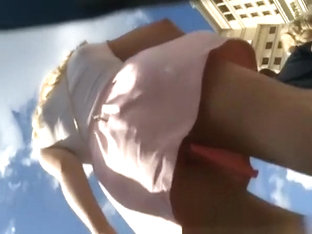 Sexy Blonde Nice Ass Upskirt