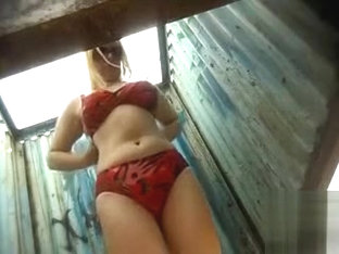 Bikini Babes In Voyeur Changing Cabin Video