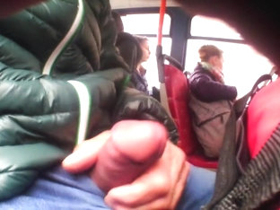 Dude Wanking Dick In A Public Bus And Girl Watches Him