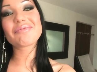 Dazzling whore Angelica Heart having to please two big cocks