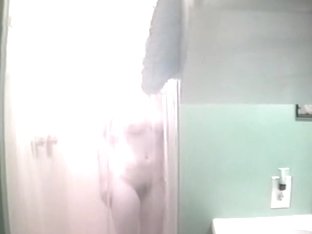 I filmed my neighbor chick while she was taking a shower